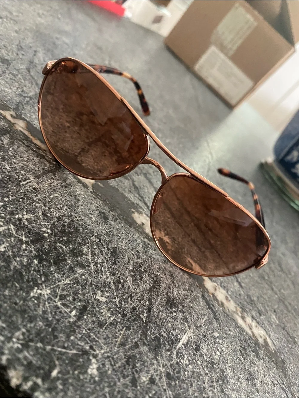 Brown Aviator Oakley Brand Sunglasses